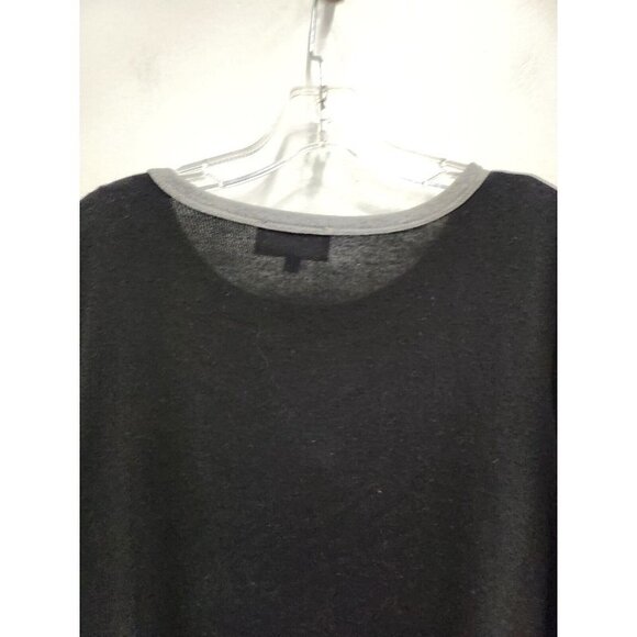 Joan Vass Womens Tunic Top Size 0X Gray Black Colorblock Brushed Knit Casual - Picture 7 of 7